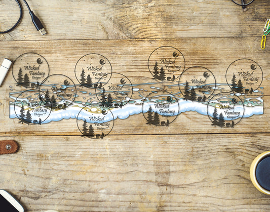 UVDTF Lacey Sea Foam Border Element 11"