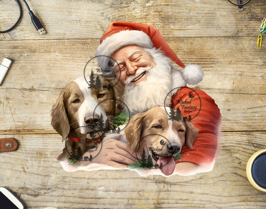 UVDTF Santa with Dogs