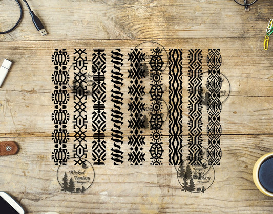 UVDTF Tribal Stripes 10x10"
