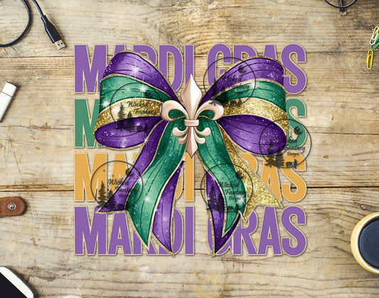 UVDFT Mardi Gras (Purple, Green, Gold, Bow)