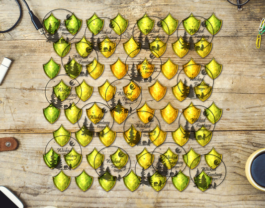 UVDTF Green Yellow Gradient Dragon Scales Element Sheet