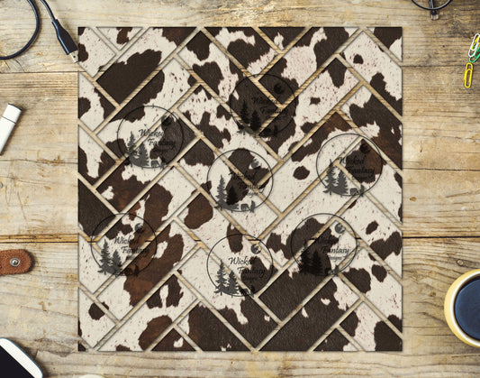 UVDTF Cowhide Herringbone 20oz 30oz 10"x10"