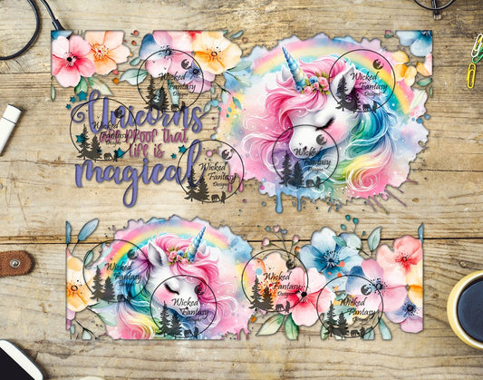 UVDTF Unicorns are Proof that Life is Magical 16oz 40oz Tumbler Wrap