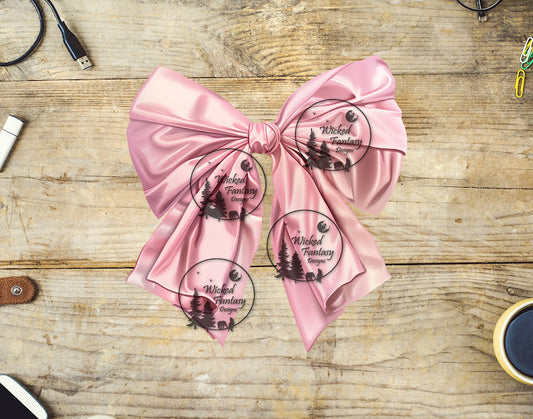 UVDTF Glossy Pale Pink Bow