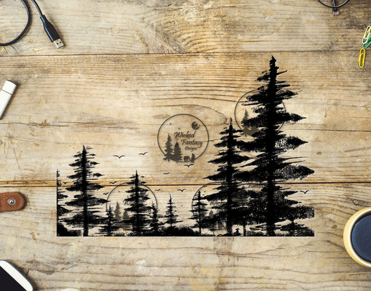 UVDTF Forest Tree line Silhouette 20oz 30oz 10"x10" Element