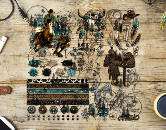 UVDTF Western Working Horse Multimedia Element Sheet