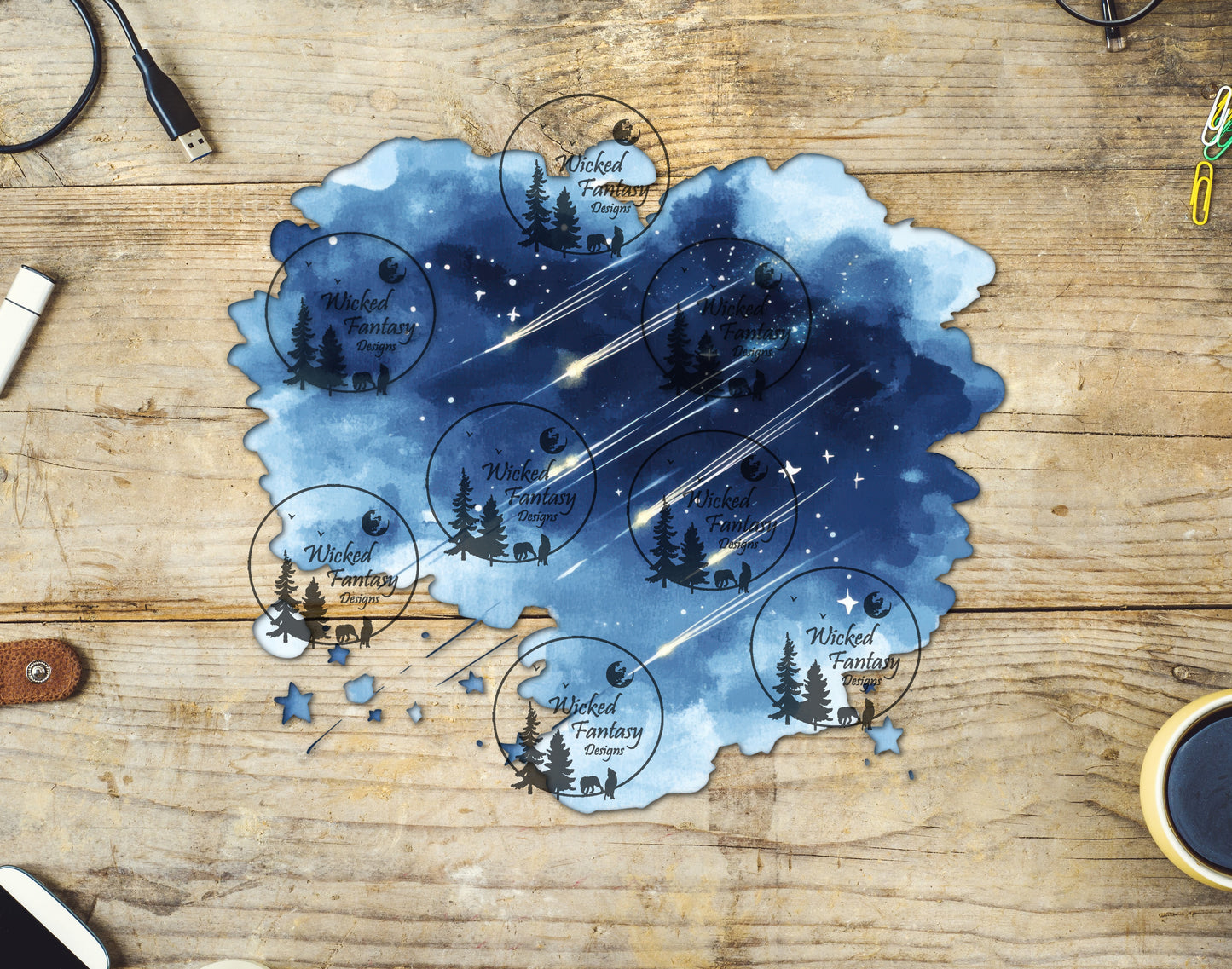 UVDTF Shooting Stars Watercolor