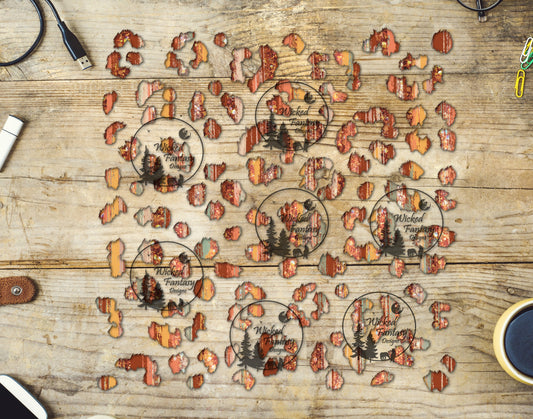 UVDTF Autumn Brushstrokes Leopard Print Element 10"x10"
