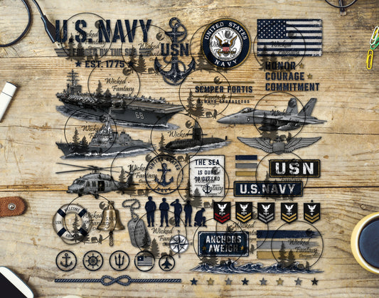 UVDTF Navy Element Sheet