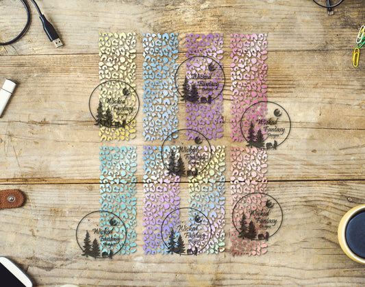 UVDTF Leopard Print Pen Wrap Bookmark Bundle