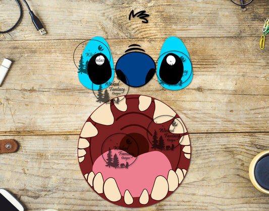 UVDTF Mouth Mug Bottom Blue