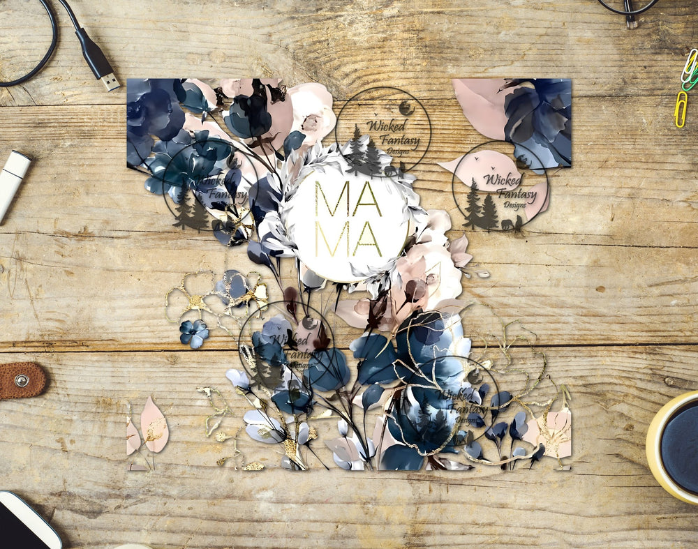 UVDTF Mama Watercolor Flowers and Outlines 20oz 30oz 10"x10" Element