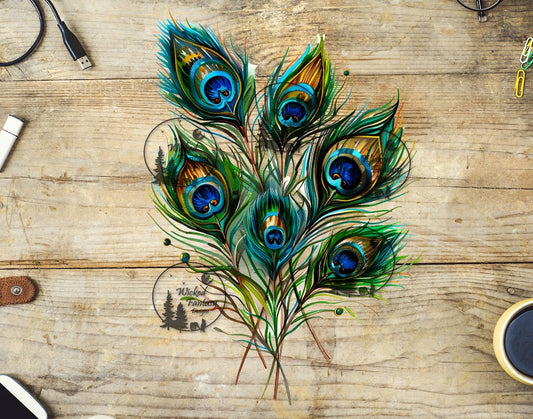 UVDTF Peacock Feathers