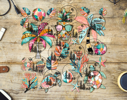 UVDTF Patchwork Beach 11x11" Element