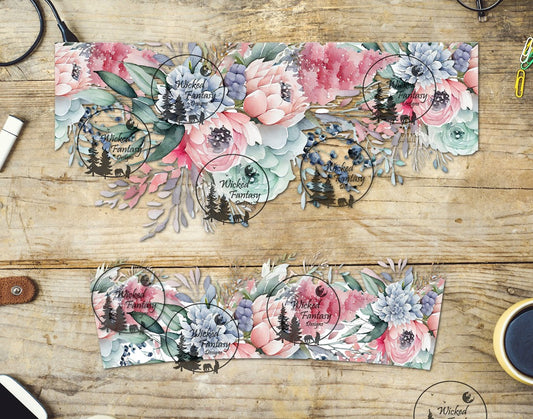 UVDTF Pastel Floral 16oz 40oz Tumbler Wrap