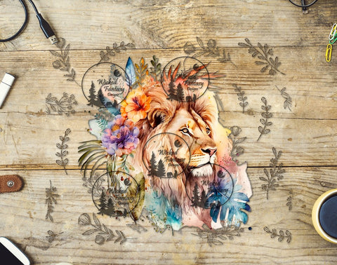 UVDTF Lions Gaze 20oz 30oz 10"x10" Element