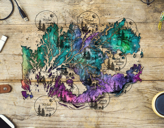 UVDTF Northern Lights Fractals 20oz 30oz 10"x10" Element
