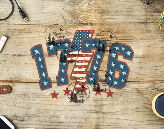 UVDTF 1776 with Lightning Bolt