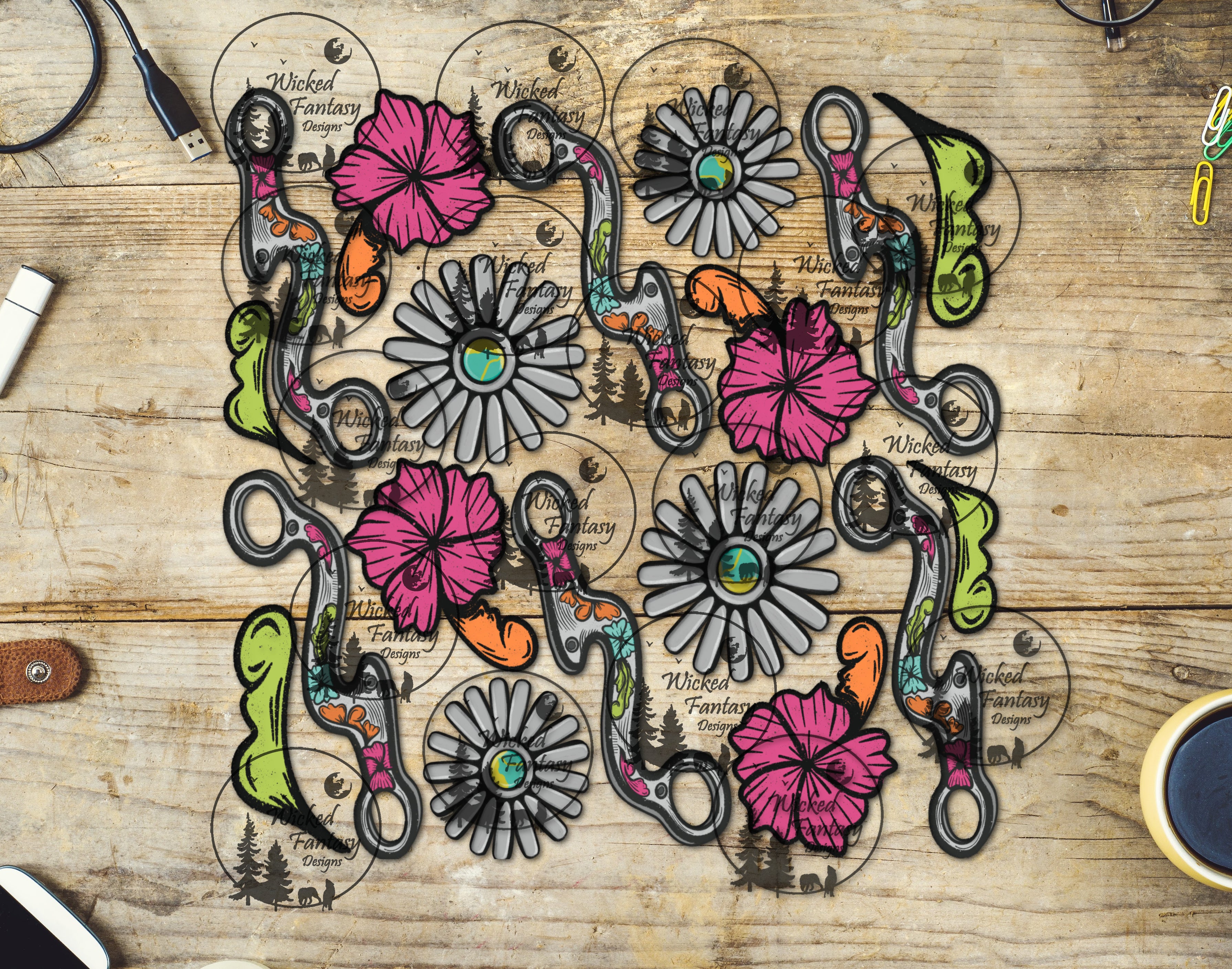 UVDTF Springtime Cowgirl 20oz 30oz 10"x10" – Wicked Fantasy Designs