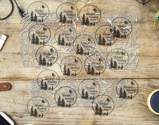 UVDTF Tooled Leather Doodles 16oz 40oz Tumbler Wrap
