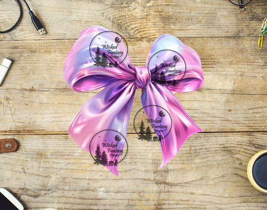 UVDTF Glossy Gradient Purple Bow