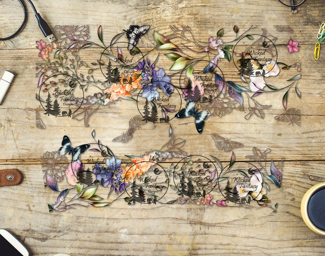 UVDTF Spring Butterflies 16oz 40oz Tumbler Wrap