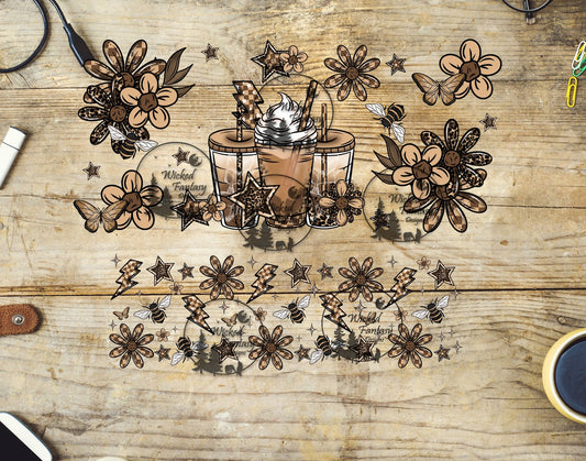 UVDTF Coffee Neutrals Element 16oz 40oz Tumbler Wrap