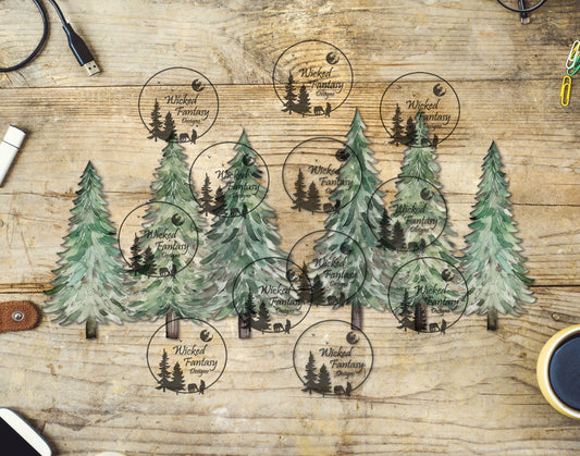 UVDTF Pine Trees Evergreen 8.5x3.75"