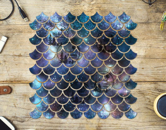 UVDTF Galaxy Mermaid Scales 10"x10" Element