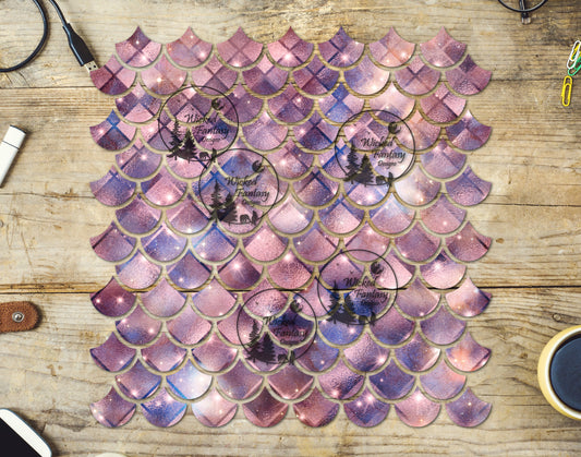 UVDTF Frosted Diamonds Mermaid Scales 10"x10" Element