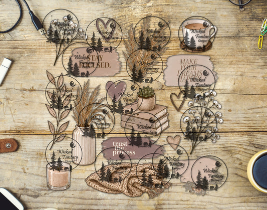 UVDTF Coffee and Ambition 11x11" Element Sheet