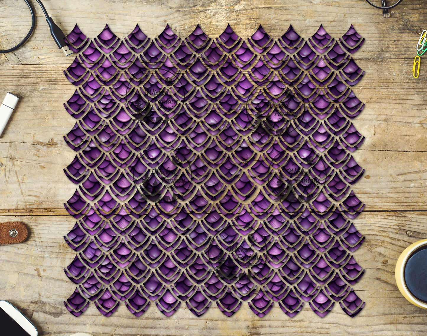 UVDTF Purple Dragon Scales 10"x10" Element