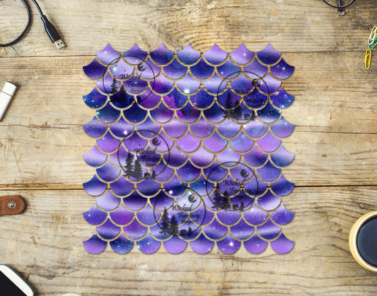 UVDTF Frosted Nebula Mermaid Scales 10"x10" Element