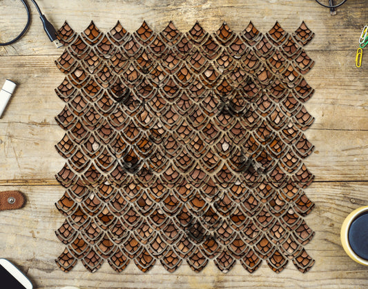 UVDTF Brown Dragon Scales 10"x10" Element