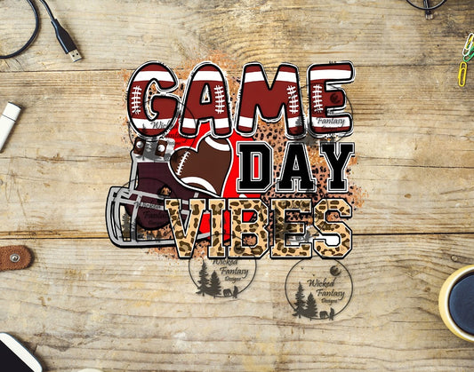 UVDTF Game Day Vibes Football Leopard