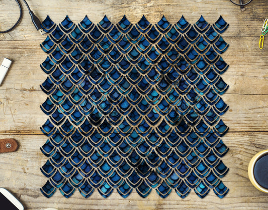 UVDTF Blue Dragon Scales 10"x10" Element