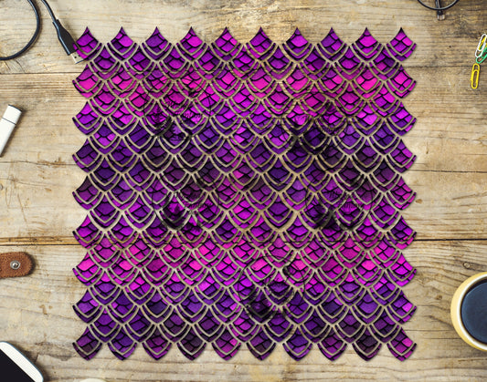 UVDTF Pink Purple Dragon Scales 10"x10" Element
