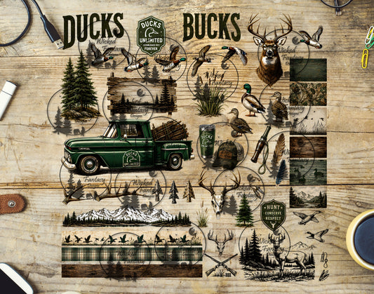 UVDTF Ducks and Bucks Element Sheet