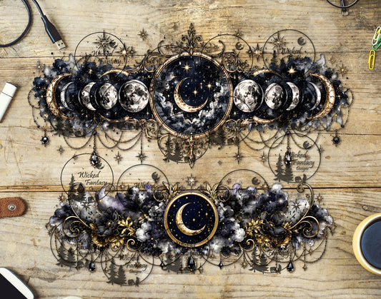 UVDTF Phases of the Moon 16oz 40oz Tumbler Wrap