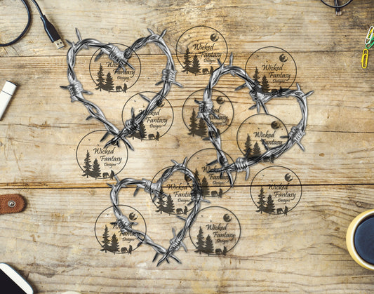 UVDTF Barb Wire Hearts