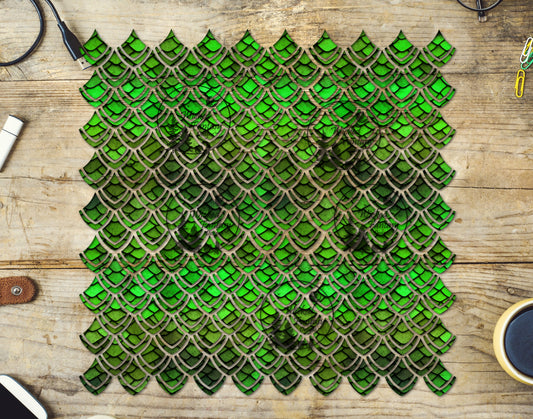 UVDTF Green Lime Dragon Scales 10"x10" Element