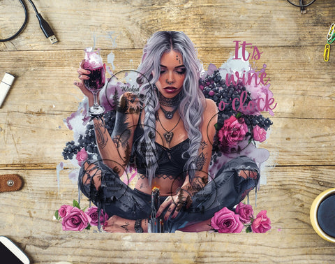UVDTF Its Wine o'clock 20oz 30oz 10"x10" Element