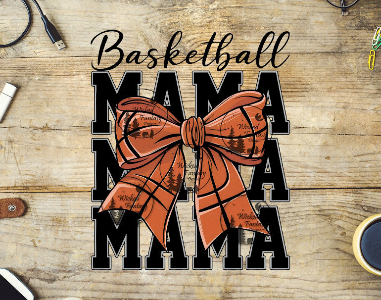 UVDTF Basketball Mama with Bow