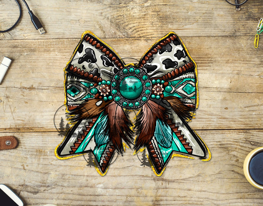 UVDTF Cowprint and Aztec Bow