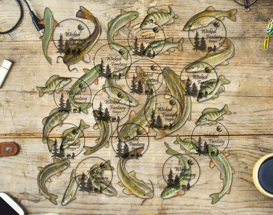 UVDTF River Fish 11x11" Element Sheet