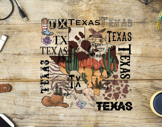 UVDTF Texas 20oz 30oz 10"x10" Element