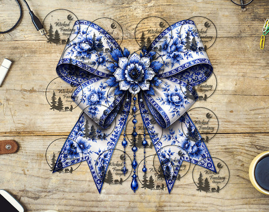 UVDTF Jeweled Chinoiserie Bow
