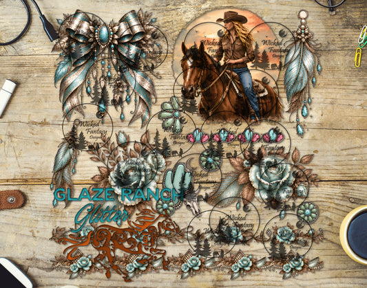 UVDTF Turquoise Cowgirl Element Sheet