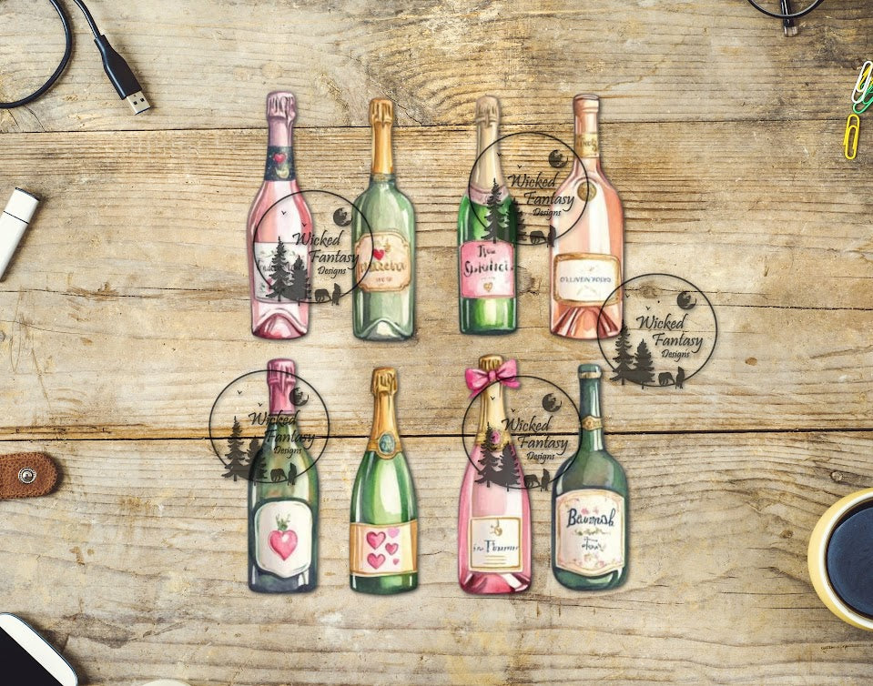 UVDFT Valentines Day wine bottle (set of 8)