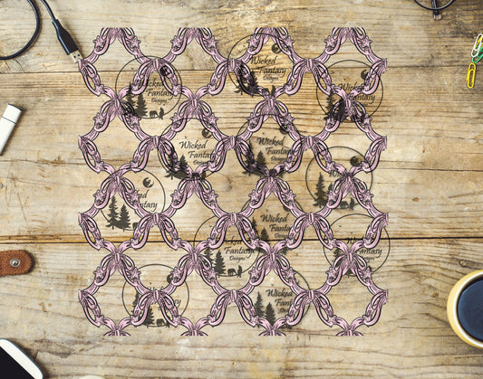 UVDTF Ribbons and Bows 20oz 30oz 10"x10" Element Sheet